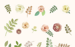 Minimalistisk blomsterdesign i pastellfarger