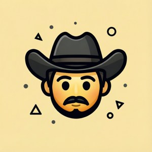 Enkel cowboy-emoji på pastellbakgrunn. — Tecno Phantom Bakgrunner