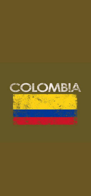 Minimalistisk Colombia-flaggkunst bakgrunnsbilde — iPhone 17 Bakgrunner