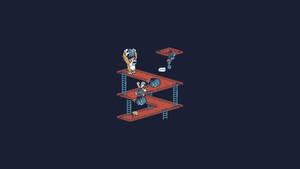 Minimalistisk Donkey Kong-spilling bakgrunnsbilde