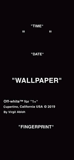 Off White for iPhone svart bakgrunnsbilde — iPhone 17e Bakgrunner