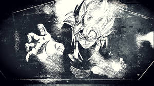Minimalistisk illustrasjon av Black Goku — Svart goku Bakgrunner
