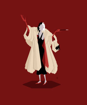 Minimalistisk kunst Cruella-bakgrunn — Galaxy Z Fold 5 Bakgrunner
