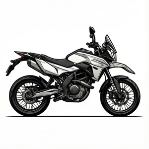 Minimalistisk linjekunst Sherco motorsykkel hvit bakgrunn — Pixel Watch Bakgrunner