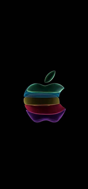 Fargerik Apple-logo IOS 11 — iPhone 11 Pro Bakgrunner