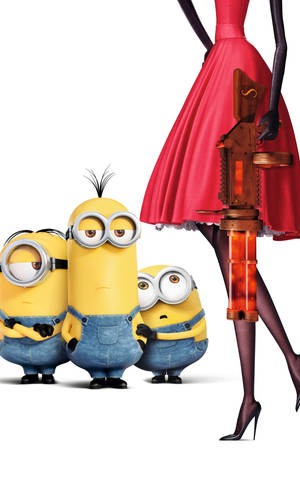 Minions med Scarlet Overkill bakgrunnsbilde — Galaxy Tab S9 Ultra Bakgrunner