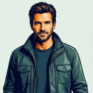 Jonathan Silverman i en moderne vektorkunststil portrett — Tecno Phantom V Flip Bakgrunner