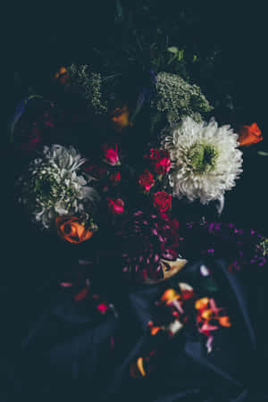 Mørk Blomsterelegans — Honor MagicPad 3 Bakgrunner
