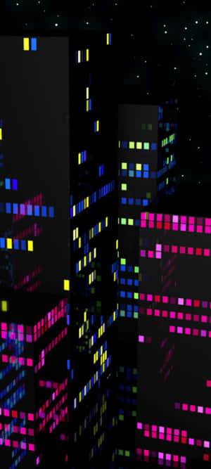 Mørk by cyber Y2K estetikk — Tecno Spark Go 5G Bakgrunner