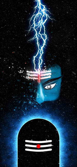 Mørk Mahadev Lyn og Pannesymbol HD — Galaxy S22 Ultra Bakgrunner