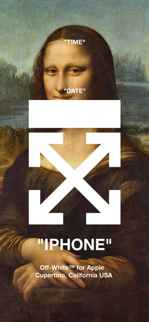 Mona Lisa Off-White IPhone bakgrunn — iPhone 15 Bakgrunner