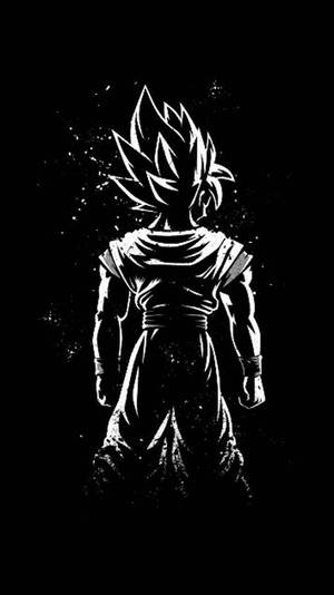 Monokrom Svart Goku-telefon — Svart goku Bakgrunner