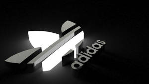 Monokromt Adidas-merkelogo bakgrunnsbilde — True Black Bakgrunner