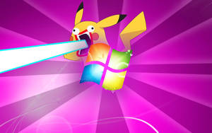 Morsom Anime Windows Pikachu-bakgrunn — Morsom Anime Bakgrunner