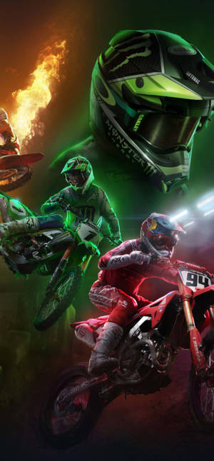 Fox Dirt Bike — iPhone 13 Pro Bakgrunner