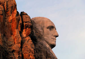 Mount Rushmore Abraham Lincoln i gyllen time