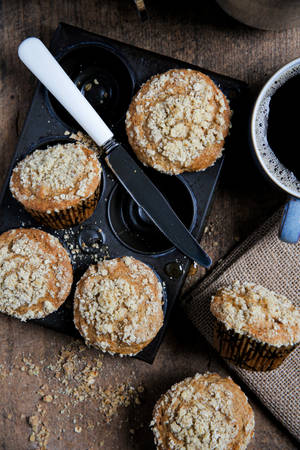 Muffins med havre bakgrunnsbilde — 2:3 Bakgrunner