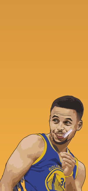 Stephen Curry tegneserie — ROG Phone 9 Bakgrunner