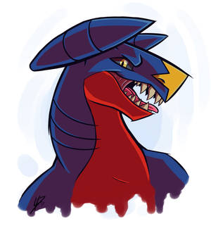 Nærbilde av Garchomp-fanart bakgrunn — Oppo Find N5 Bakgrunner