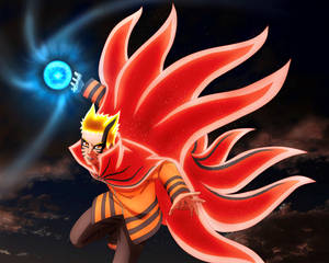 Naruto Baryon-modus Rasengan — Naruto symbol Bakgrunner