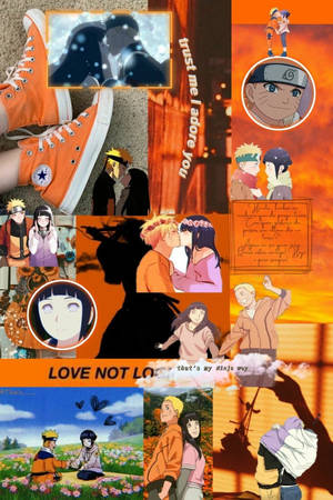 Naruto og Hinata Collage — Naruto estetikk Bakgrunner