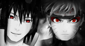 Naruto og Sasuke øyne bakgrunnsbilde — Naruto estetikk Bakgrunner
