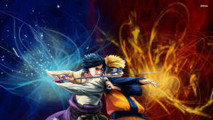 Naruto og Sasuke i kamp bakgrunn — Naruto og sasuke Bakgrunner