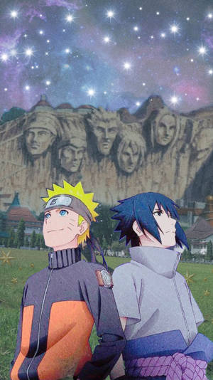Naruto og Sasuke fra Konoha bakgrunnsbilde — Søt naruto Bakgrunner