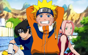 Naruto og Team 7 som barn plakat bakgrunnsbilde — Søt naruto Bakgrunner