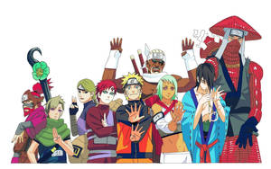 Naruto-plakat Jinchuriki bakgrunnsbilde — Naruto og sasuke Bakgrunner
