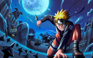 Naruto Uzumaki under Konohas måne — Naruto og sasuke Bakgrunner