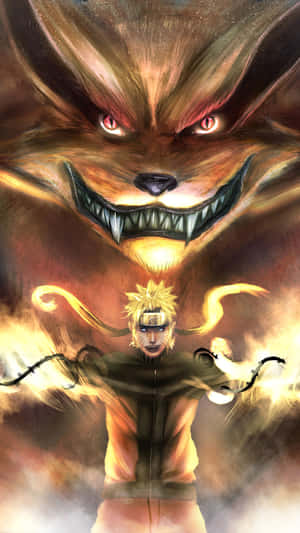 Narutos entfesselte Kraft als episches Handyhintergrundbild — Naruto Bakgrunner