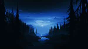Among Trees — Blå estetisk GIF Bakgrunner