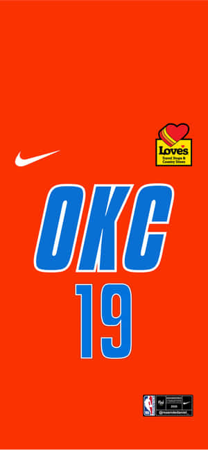 NBA Oklahoma City Thunders Jersey nr. 19 — Xiaomi 18 Pro Max Bakgrunner