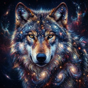 En abstrakt galakseulv formet av stjerner og tåker i livlige kosmiske virvler. — Pixel Watch 4 Bakgrunner