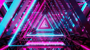 Neon lilla estetiske trekantrammer — Neon lilla estetikk Bakgrunner
