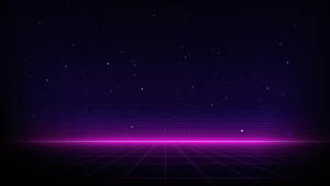 Neon lilla estetisk horisont — Neon lilla estetikk Bakgrunner