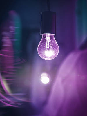 Neon lilla estetisk lyspære — Neon lilla Bakgrunner
