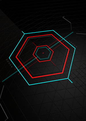 Neon Hexagon Laser bakgrunnsbilde — OnePlus Pad 2 Pro Bakgrunner