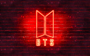 Neonrød BTS-logo bakgrunnsbilde — Bts-logo-GIF Bakgrunner