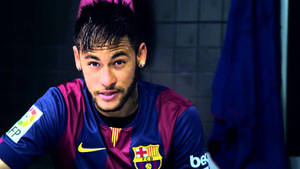 Neymar i Barcelona Qatar-bakgrunnsbilde.
