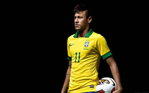 Yngre Neymar Jr. i CBF-bakgrunn.