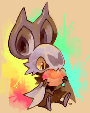 Noibat spiser frukt grafikk — Pokemon-telefon Bakgrunner