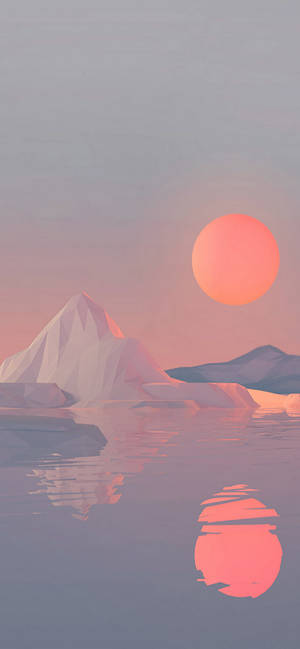 Note 10 Plus Snødekt Solnedgang bakgrunn — iPhone 16 Pro Bakgrunner