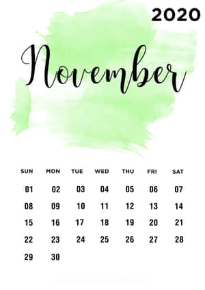 November 2020 Kalender — OnePlus Pad 2 Pro Bakgrunner
