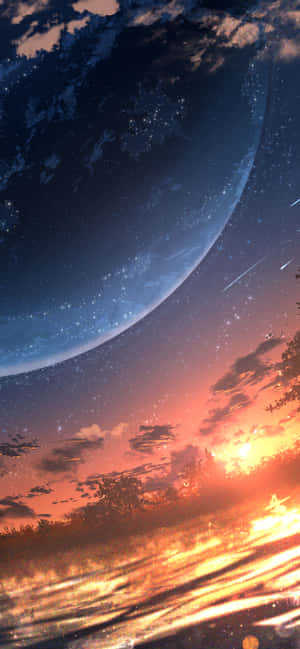Anime Solnedgang Iphone — Vivo X200 FE Bakgrunner