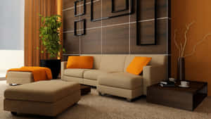 Sofabakgrunn — Beige brun estetisk GIF Bakgrunner