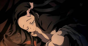 Øyne lukket Demon Slayer Nezuko — Demon Slayer Nezuko Bakgrunner