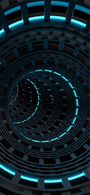 Neon spiralstruktur-bakgrunn for iPhone 11.