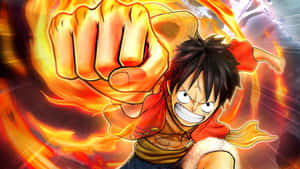 One Piece - en karakter med en knyttneve i hånden — Luffy Bakgrunner